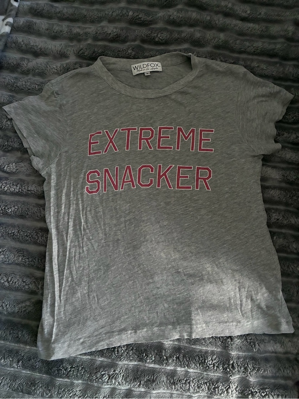 Wildfox Gray 'Extreme Snacker' Short Sleeve